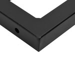 vidaXL Supports d'étagères pour lavabo 2 Pièces noir rectangulaire acier