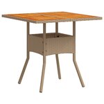 vidaXL Ensemble à manger de jardin et coussins 3Pièces beige rotin acacia