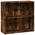 vidaXL Bibliothèque chêne fumé 80x30x77 cm bois d'ingénierie