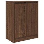 vidaXL Armoire à chaussures chêne marron 57x34x76 cm bois d'ingénierie