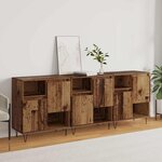 vidaXL Buffet 3 Pièces Bois ancien 60 x 35 x 70 cm