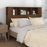 vidaXL Armoire de tête de lit Chêne marron 140x18 5x104 5 cm