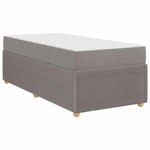 vidaXL Cadre de lit avec matelas avec matelas Taupe 100 x 200 cm tissu