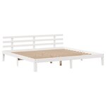 vidaXL Lit bibliothèque sans matelas blanc 180x200 cm bois pin massif