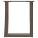 vidaXL Pieds de table basse en U 2 pièces Acier naturel 28 x (42-43) cm Acier