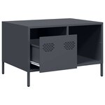 vidaXL Table basse anthracite 68 5x50x43 5 cm acier laminé à froid