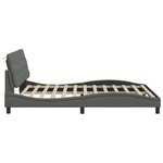 vidaXL Cadre de lit sans matelas gris foncé 160x200 cm tissu