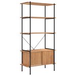 vidaXL Étagère à 5 niveaux armoire 80x40x163cm Acier bois d'ingénierie