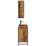 vidaXL Ensemble de mobilier de salle de bain 2 Pièces Bois Ancien