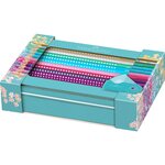 Coffret cadeau Sparkle  20 crayons de couleur et 1 taille-crayon Mini FABER-CASTELL