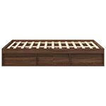 vidaXL Cadre de lit sans matelas chêne marron 120x190 cm