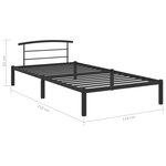 vidaXL Cadre de lit Noir Métal 100 x 200 cm