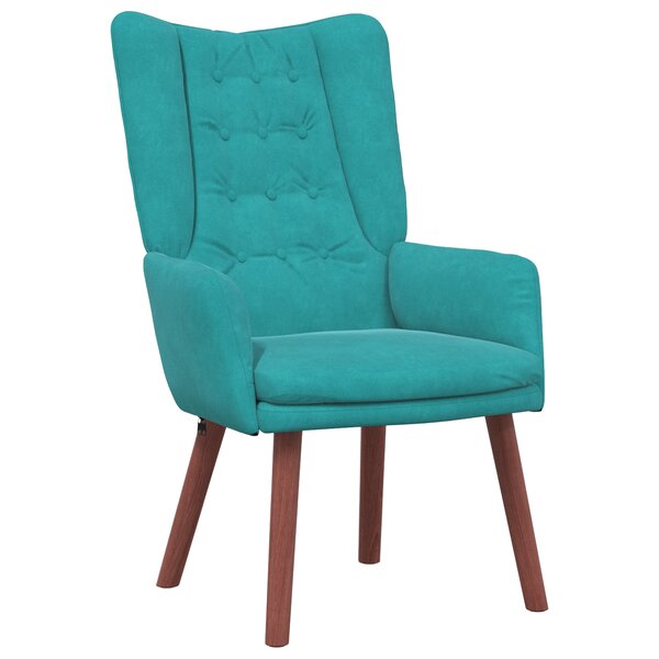vidaXL Fauteuil Relaxant en Velours Turquoise
