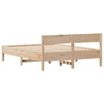 vidaXL Cadre de lit sans matelas 140x200 cm bois massif de pin