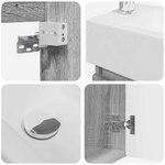 vidaXL Meuble de salle de bain avec robinet Sonoma gris