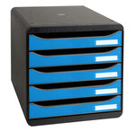 Module de classement big box plus 5 tiroirs clean'safe - bleu - exacompta