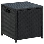 vidaXL Salon de jardin 6 Pièces avec coussins résine tressée noir