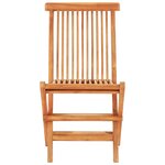 vidaXL Ensemble de bistro pliable 3 Pièces Bois de teck solide