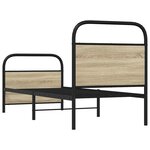 vidaXL Cadre de lit sans matelas 75x190cm chêne sonoma bois ingénierie