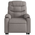 vidaXL Fauteuil inclinable de massage Taupe Tissu