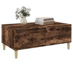 vidaXL Table basse Chêne fumé 90x50x36 5 cm Bois d'ingénierie