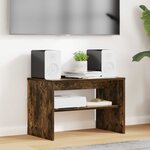 vidaXL Meuble TV Chêne fumé 60 x 35 x 40 cm Bois d'ingénierie