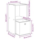 vidaXL Table de chevet Chêne Sonoma 35 x 32 x 68 5 cm