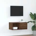 vidaXL Meuble TV chêne marron 60x31x25 5 cm bois d'ingénierie