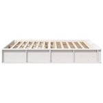vidaXL Cadre de lit avec stockage Blanc 160 x 200 cm Pin massif