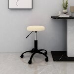 Vidaxl chaise pivotante de bureau crème velours