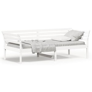 vidaXL Lit de jour sans matelas blanc 80x200 cm bois de pin massif