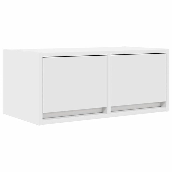 vidaXL Meuble TV blanc 60x31x25 5 cm bois d'ingénierie