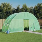 vidaXL Serre avec cadre en acier vert 12 m² 6x2x2 85 m