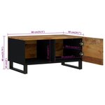 vidaXL Table basse 80x50x40 cm Bois de manguier solide et d'ingénierie