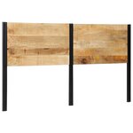 vidaXL Tête de lit 180 cm bois massif manguier et fer