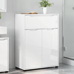 vidaXL Cabinet de salle de bain Blanc brillant 72 5 x 36 5 x 100 cm