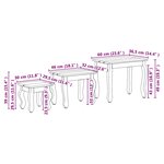 vidaXL Ensemble de tables gigognes 3 Pièces bois d'acajou massif