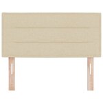vidaXL Tête de lit LED Design Lignes Crème 100 cm Tissu