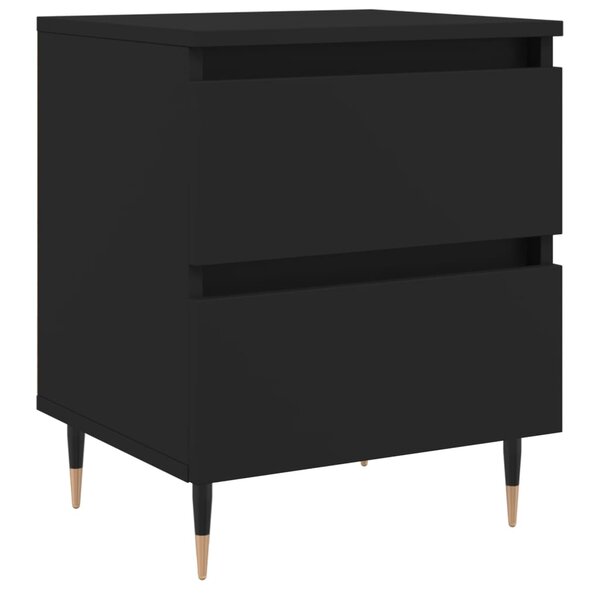 vidaXL Table de chevet Noir 40x35x50 cm Bois d’ingénierie