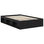 vidaXL Cadre de lit Noir 135 x 190 cm Bois de pin massif