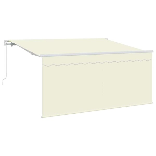 vidaXL Auvent Rétractable Crème 300 x 200 cm Polyester et Aluminium