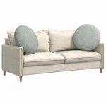 vidaXL Coussins de siège 2 Pièces Gris clair Ø 40 x 13 cm Velours