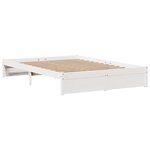 vidaXL Cadre de lit avec tête de lit sans matelas blanc 160x200 cm