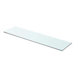 vidaXL Panneaux d'étagère 2 Pièces Verre Transparent 80 x 20 cm