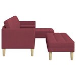 vidaXL Ensemble de Canapés avec coussin 2 Pièces Bordeaux Polyester