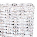 vidaXL Chaise à manger lot de 4 blanc rotin Kubu et bois de manguier