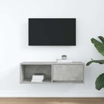 vidaXL Meuble TV gris béton 80x31x25 5 cm bois d'ingénierie