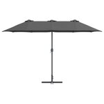 vidaXL Parasol de jardin Anthracite 380 x 196 x 235 cm