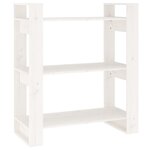 vidaXL Bibliothèque/Séparateur de pièce Blanc 80x35x91 cm Pin solide