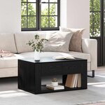 vidaXL Table basse Chêne noir 80 x 50 x 40 cm Bois d'ingénierie